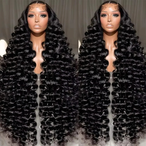 Loose Waves Wig Human Hair Curly Body Wave Human Hair Wigs 13x6 Hd Lace Frontal Wig 250 Density Brazilian With Bleached Knots