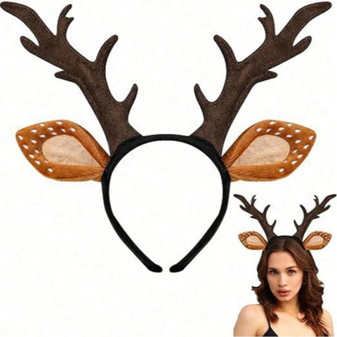 2pcs Christmas Reindeer Antlers Hair Clips Cute Deer Antlers Headbands Deer Ears Hairpins Christmas Hair Accessories