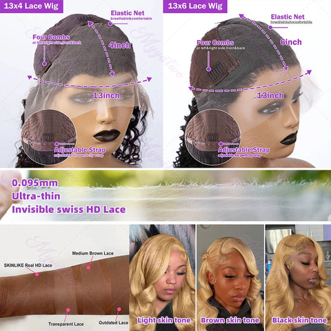 Brazilian #27 Honey Blonde 30 Inch Body Wave 13x4 Lace Front Human Hair Wig 13x6 HD Transparent Lace Frontal Wigs 200% For Women