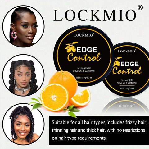 Natural Edge Control Wax With Olive Oil Moisturizing Finish Strong Hold Long-Lasting No Greasy For Wig Hair Styling Gel Cream