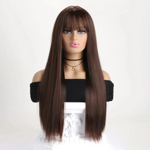 26 Inch Synthetic Colour Wig Long Straight Wig For Women Fashion Wig For Daily Halloween Costume Party Cosplay Christmas