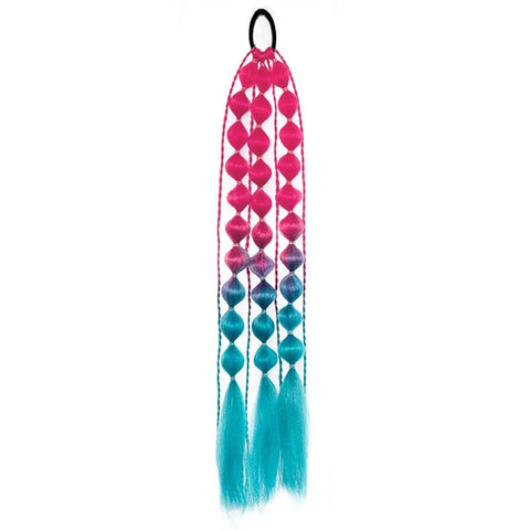 1Pc Synthetic Hair Wig Ponytail Extension Hairpieces Pink Long Lantern Bubble Braid Kinky Straight Women Girl Halloween Costume
