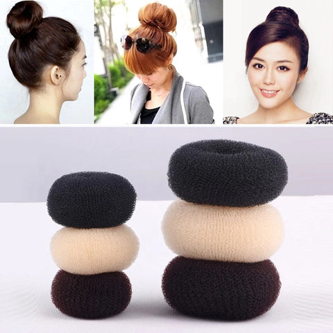 1Pc S M L Black/Brown/Ivory Magic Hair Bun Maker Donut Bagel For Hair Tools Hairpin Hair Accessories For Women Styling Braids
