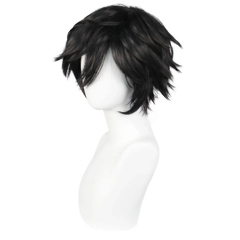 Short Black Men's Cosplay Synthetic Wig for Halloween Christmas Event Costume Party Black Men Wig for Men Women Anime Cosplay