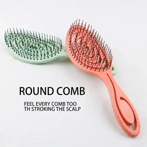 1pcs Elastic Hairbrush Scalp Massage Comb Bristle Nylon Hair Brush Curly Detangling Edge Hair Brush for Salon Hairdressing Tools