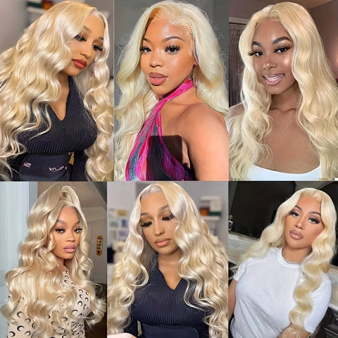 30 inch 613 Blonde 13x4 HD Lace Front Human Hair Wig Pre Plucked Brazilian Body Wave Lace Front Wig 13x6 220% Density For Women