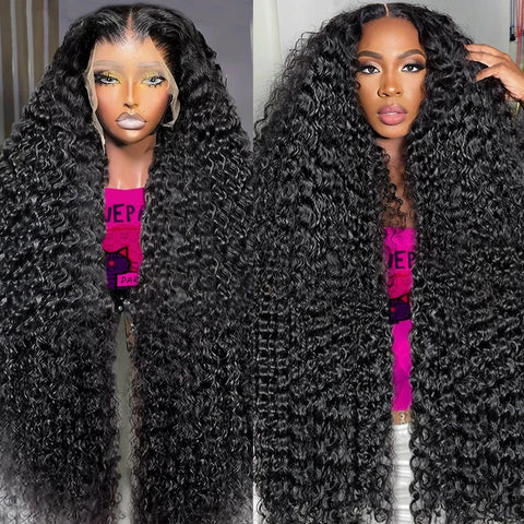 Deep Wave Frontal Wig 13x6 Hd Lace Loose Wave Wigs Brazilian Hair Natural Hairline Pre Plucked 40 Inch Lace Front Human Hair Wig