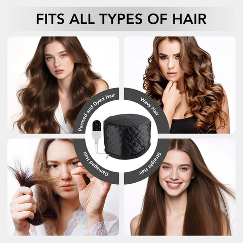 10 Levels Electric Hair Heating Cap Waterproof Hair Steamer Cap Thermal Treatment Hat SPA Nourishing Hair Styling Care