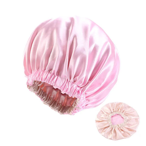 2in1 Double Layer for Winter Bonnet Satin Cheveux Nuit Night Hair Cap Women's Solid Sleeping Hat Sleep Care Nightcap Unisex