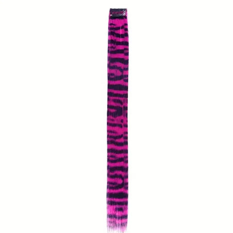 LUPU Synthetic Feather Hair Extension Colorful Fake Hair Clip In One Piece Hairpiece For Women Cosplay Party Y2K Style