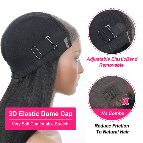 Wear And Go Glueless Wig 7x6 Bone Straight Lace Frontal Wig Human Hair Pre plucked 13x4 Transparent Lace Front Wig 180%