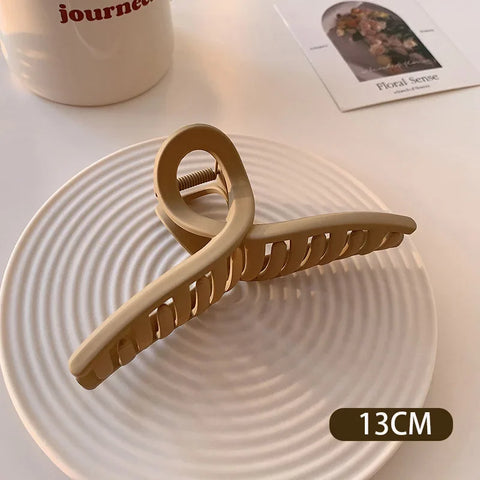 Matte Cross Hair Clip for Women Fashion Large Hairpin French Elegant Hairgrips Lady Hair Claw Clips Korea Girls Hair Accessories