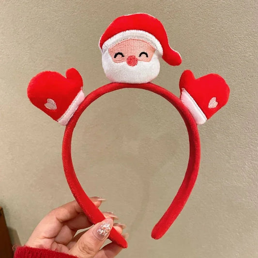 Christmas Children's Plush Santa Hat Hair Accessories Women's Cute Christmas Cap Holiday Decorative Hair Clips