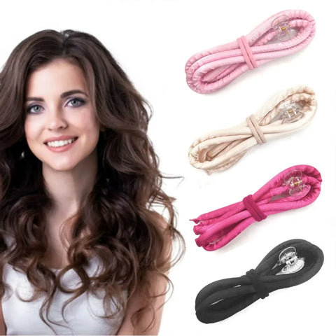 Lazy Curls Heatless Hair Curlers Curling Rod Headband No Heat Hair Rollers Sleeping Overnight Soft Flexi Rods Hair Styling Tools
