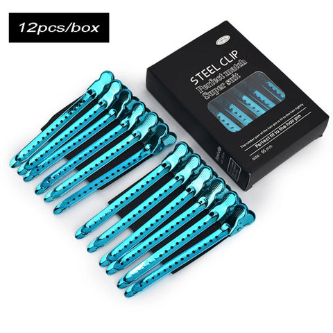 12pcs Alligator Hair Clips Hairdressing Clamps Claws Barber Sectioning Clip Crocodile Hairpin Hair Styling Tools pince cheveux