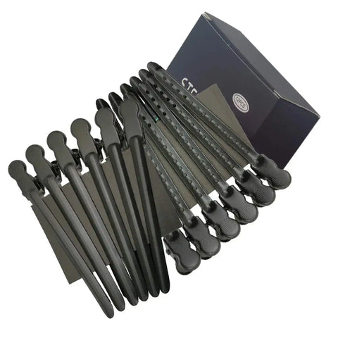 12Pc/Box Aluminum Hairpin Duckbill Hairpin Hairdressing Clip Hair Fixed Hairclips Salon Home Stlying Tool