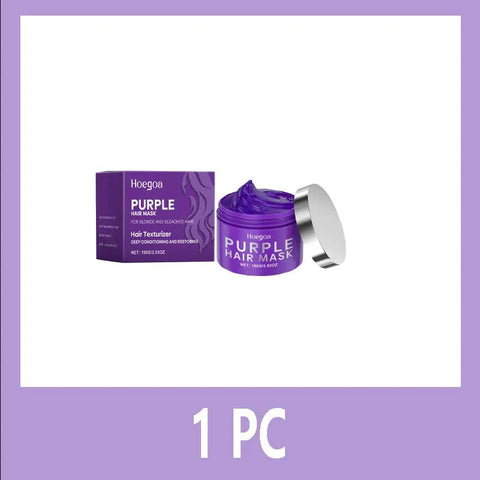 Purple Keratin Hair Mask for Repair Damaged Frizzy Hair Soft Shiny Smooth Nourishing Moisturizing Treatment Deep Hair Care Mask