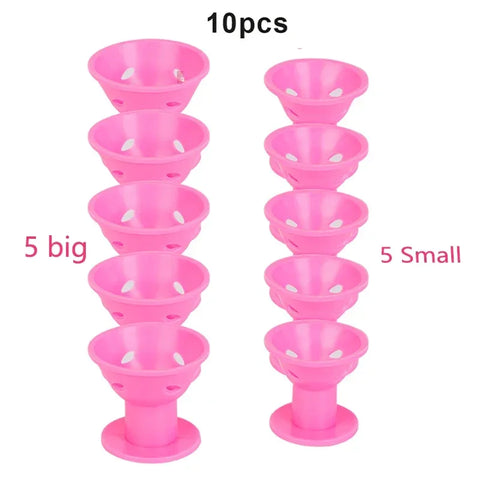 10pcs Flexible Hair Curling Rod Hair Curler Makers Soft Foam Bendy Twist Curls Flexi Rollers Styling Tools Hair Roller No Heat