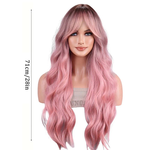 High-temperature Silk Wig Natural Realistic Super Light Fake Wig For Cool Women Girl Party Cosplay Wig Everyday Fashion Modeling