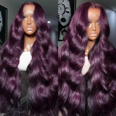 Chocolate Brown Lace Wig with Baby Hair Reddish Brown Colored 13x4 HD Body Wave Lace Front Wigs For Women Synthetic Glueless Wig