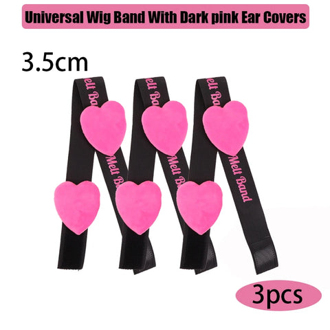 2.5Cm 3Cm 3.5Cm 4Cm Wig Elastic Band With Ear Protector Black Lace Melting Band For Laying Edges Down Adjustable Band 1Pcs 3Pcs