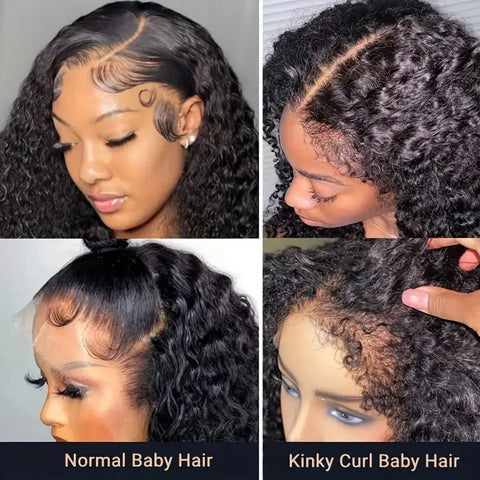 220% Kinky Curly edge Wigs Short Bob Pixie Cut Curly 13x4 Lace Front Wig Human Hair Wig PrePlucked Baby Hair Lace Closure Wig