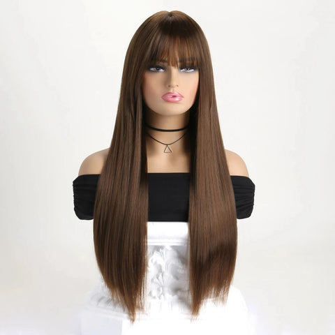 26 Inch Synthetic Colour Wig Long Straight Wig For Women Fashion Wig For Daily Halloween Costume Party Cosplay Christmas