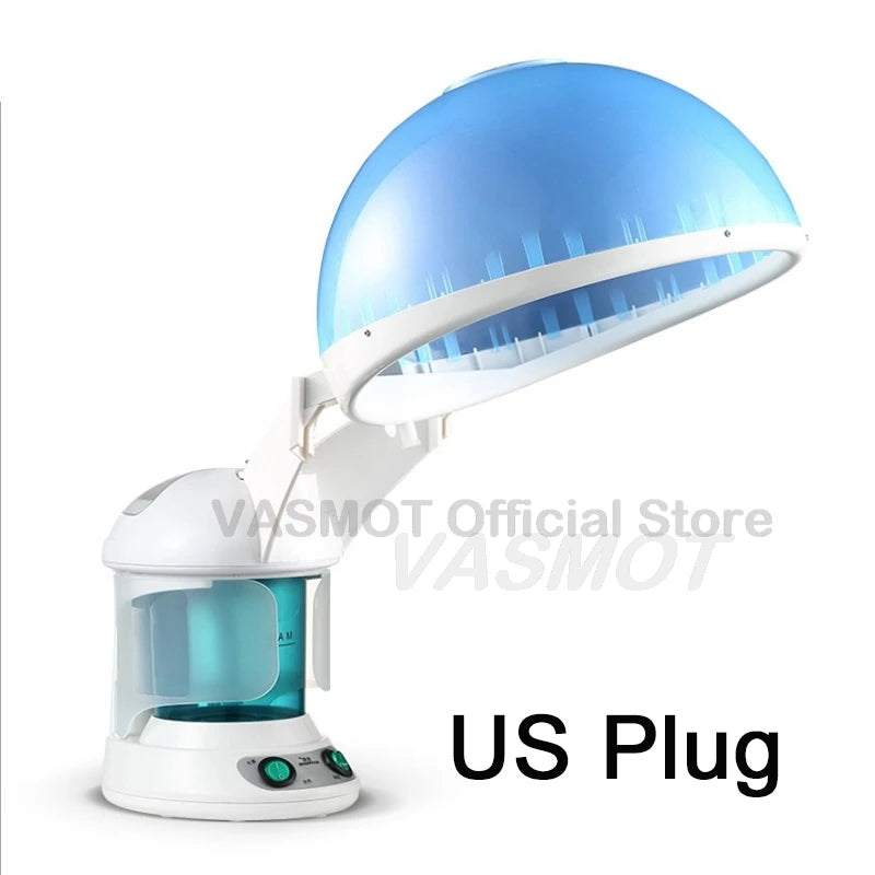 2 in 1 Hair Facial Steamer Air Humidifier Hot Mist Moisturizing For Facial Sauna Hydration Skin Care Home Salon Face Atomizer