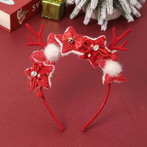 Christmas Antler Bowknot Headband Women Party Decoration Christmas Headwear Girls New Hair Hoops Fashion Hair Accessories