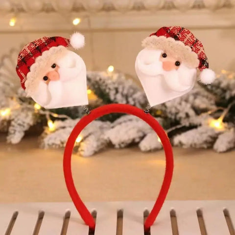 Christmas Hair Hoop Antler Christmas Headwear Hair Band Fashion Red Winter Plush Cute Headband Hair Clip New Hair Accessories