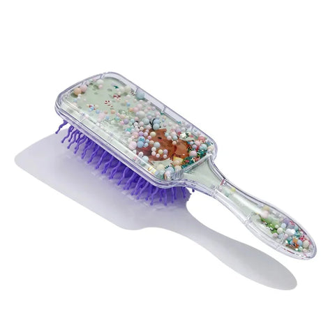 Transparent Christmas Limited Edition Comb Anti-Knot Massage Smooth Hair Comb Cute Cartoon Airbag Comb Professional Salon Brush