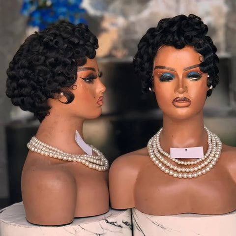 613 Blonde Pixie Cut Short Bob Loose Wave Human Hair Wigs Chocolate Brown Short Bob 13x4 Transparent Lace Front Wigs Preplucked