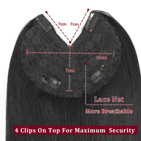 V Shape Clip In Human Hair Extensions  Invisible Brown Blonde Highlight Toppers For Women Straight Brazilian Remy Hair 16Inch