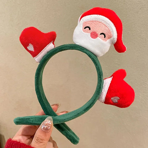 Christmas Children's Plush Santa Hat Hair Accessories Women's Cute Christmas Cap Holiday Decorative Hair Clips