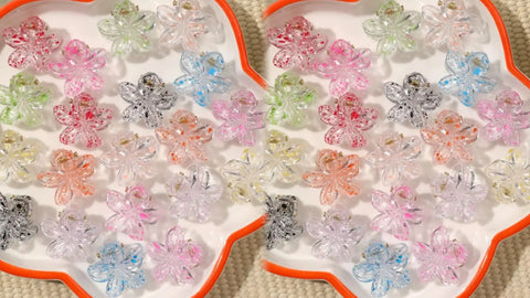 Mini Flower Hair Clips Pack for Women - Creaseless Styling Claw Clips for Bangs and Tiny Hair Styling