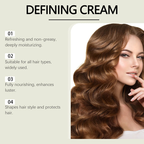 Hair Styling Cream Moisturizing Nourishing Frizz Control Shine Enhancer Natural Hold All Hair Types Non Greasy Long Lasting