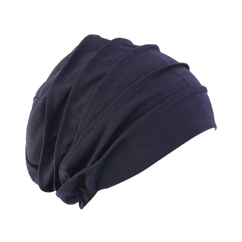 Women Cotton Slouch Beanie Chemo Cap Solid Color Bonnet Inner Hijabs Cap Muslim Head Wraps Femme Wrap Head Elastic Turban Hat