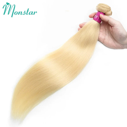 12 A Blonde 613 Bone Straight Human Hair Weave Bundles 40 Inch Brazilian Color 100% Remy Human Hair Extension 1 2 3 Bundles Weft