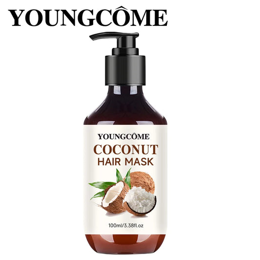 Coconut Keratin Hair Mask Improve Dryness Frizzy Enhance Collagen Moisturizing Hair Straighten Dye Perm Hair Damage Repair Cream