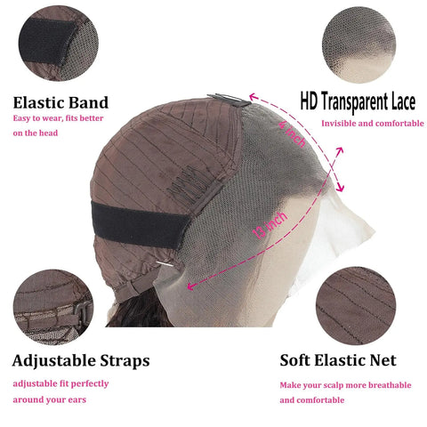 Straight Pixie Cut Human Hair Wig Short Wigs 13x4 Lace Front Wigs Human Hair Pre Plucked Pixie Cut Wig Natural For Black Women