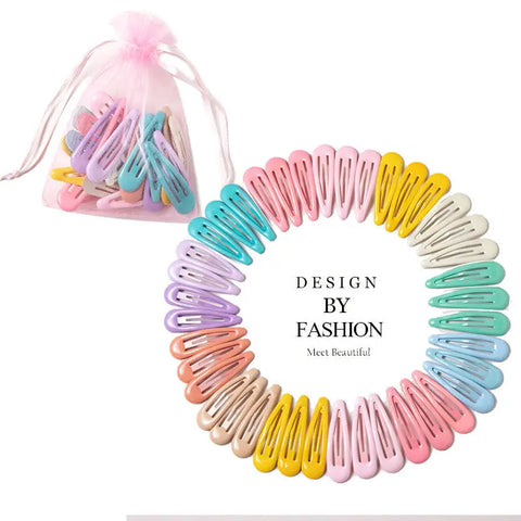 Aesthetic Hair Clips Barrettes BB Pins Alloy 5cm Cute Sweet Ins Style Ladies Girls Kids Small Hair Clips 10-40Pcs