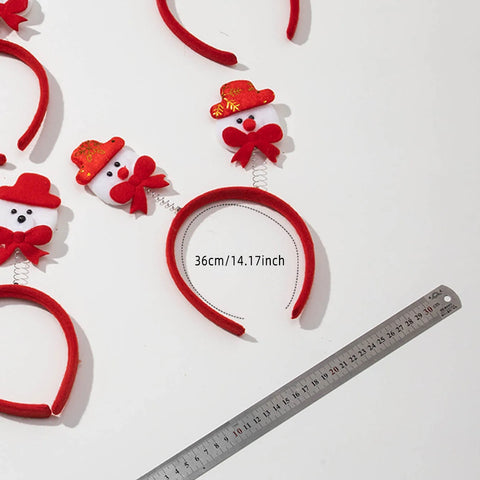 Christmas Decoration Headbands for Women Antlers Snowman Christmas Tree Head Buckle Decorations Xmas Party Gift Hair Accessories