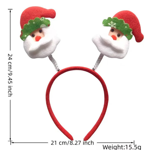 Women's Christmas Headband Santa Snowman Design, Festive Bow Hair Accessory, Xmas Party Gift & Celebration Headwear