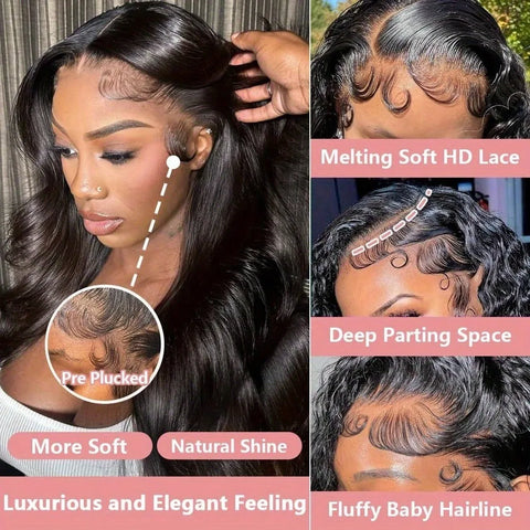 40 Inch Wear & Go Glueless Wigs Human Hair Pre Plucked 13x4 13x6 5x5 Glueless Body Wave Wig Pre Cut Lace No Glue For Women