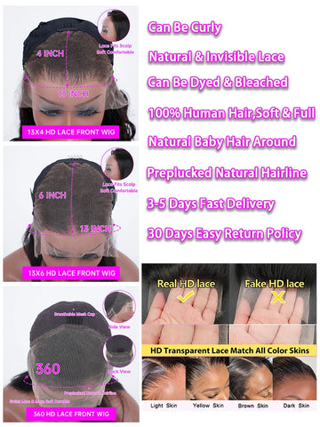30 40 42 Inch Deep Wave Lace Front Wig 13x6 Hd Lace Frontal Wig 13x4 Curly Human Hair Wigs For Women 4x4 5x5 360 PrePlucked Lace