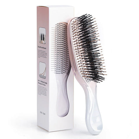 Japanese Premium Head Massager Scalp Brush Hair Massager Shampoo Brush Wet Plastic Detangling Brush Hair Cleaning Comb Rose Gold