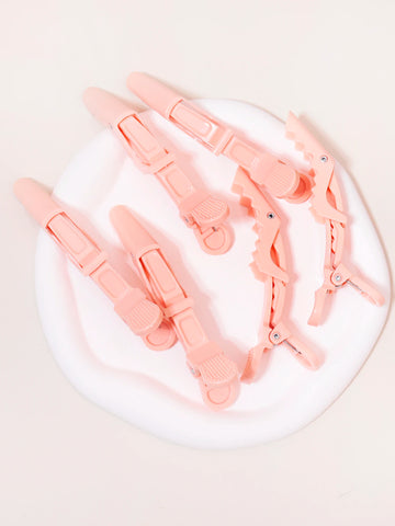 6PCS Alligator Hair Clip Hairdressing Clamps Plastic Hair Claw Professional Barber For Salon Styling Hairpins Hair Accessories