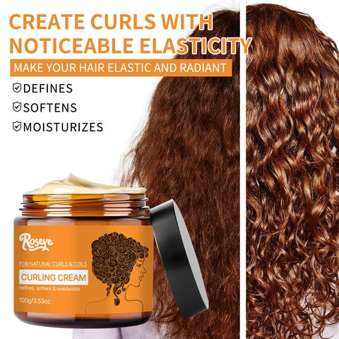Curly hair Styling cream,enhances the elasticity and shine of curly hair,moisturizing and smoothing formula,  easy to set