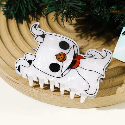 1pc Halloween pumpkin ghost dog hair clip festival party Christmas hat cartoon green monster updo clip