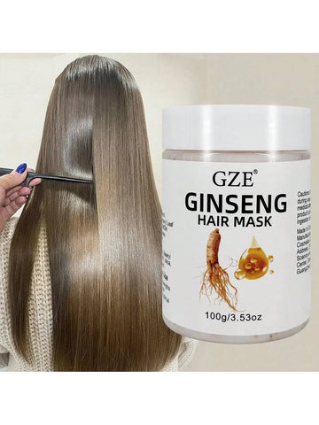 GZE Ginseng Hair Mask Deep Repair Conditioning Treatment for Damaged & Dry Hair - With Ginseng Extract for Nourishment, Strength